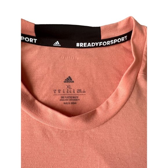 ADIDAS Mens Peach Sport T Shirt Sz XL - Picture 3 of 4